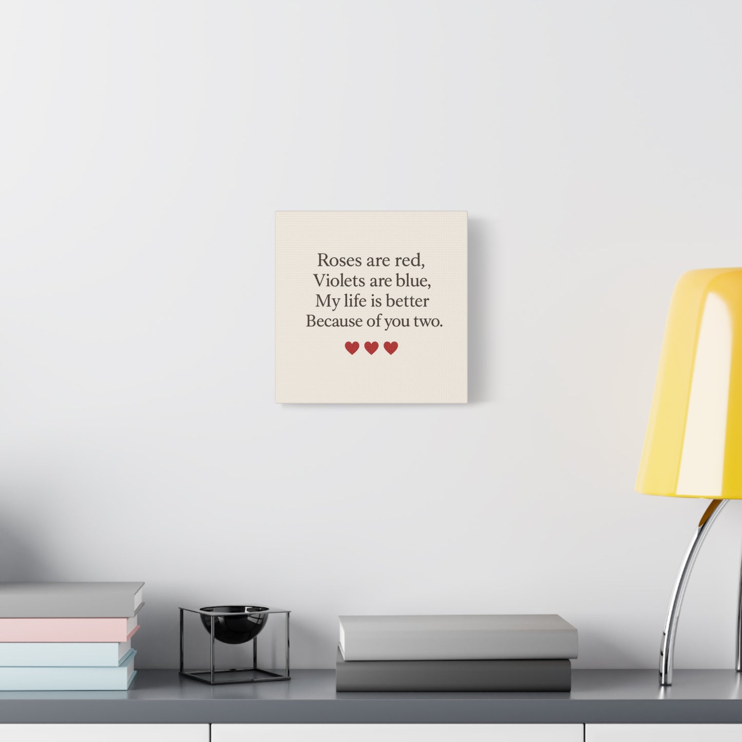 Roses are red poem Canvas | Stretched Matte Wall Art | Throuple Poem Artwork