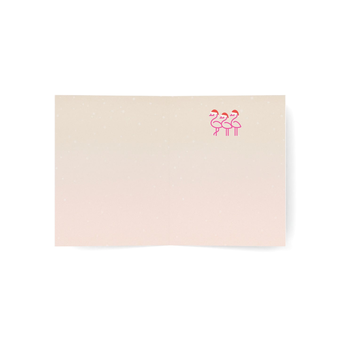 Three's A Holiday Vibe Flamingos Greeting Card | Holiday Card Blank Inside | Throuple Holiday Card