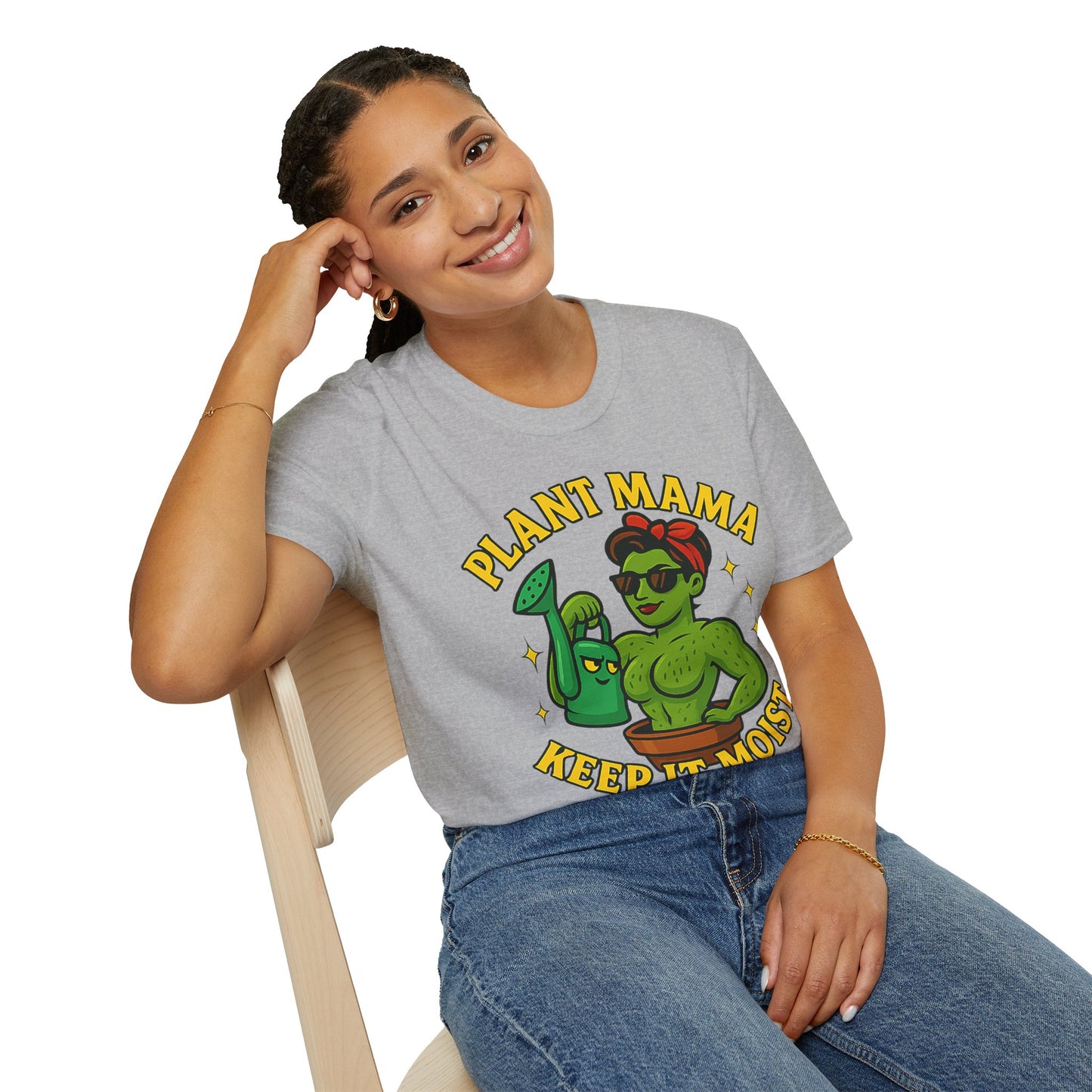 Plant Mama Keep It Moist T-Shirt | Plant Lover Graphic Tee | Women's Plant Lover T-Shirt
