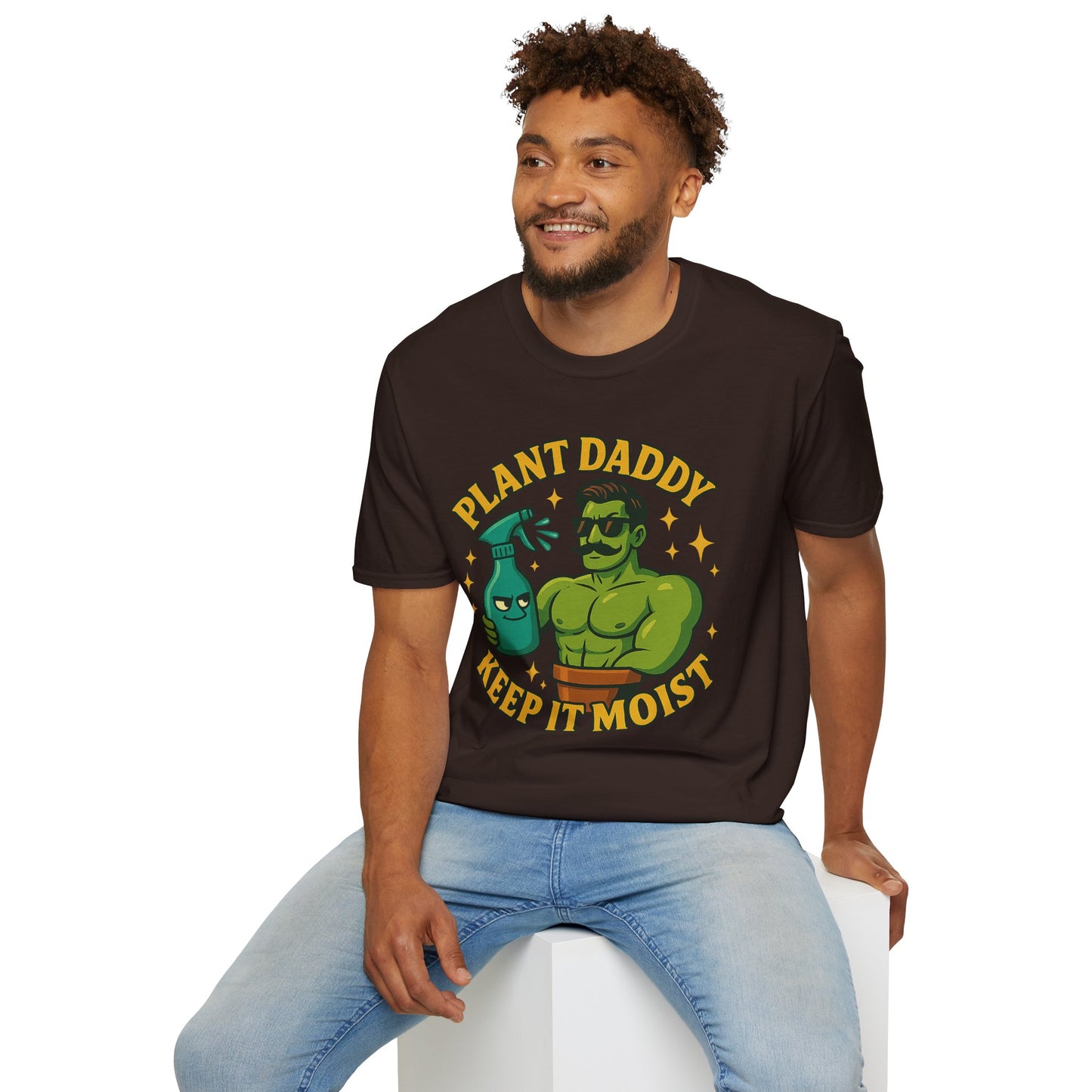Plant Daddy Keep It Moist T-Shirt | Plant Lover Graphic Tee | Men's T-Shirt Plant Lover