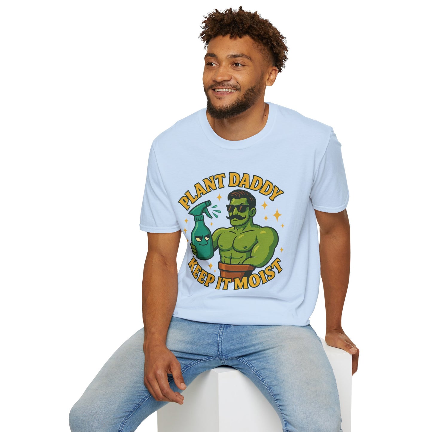 Plant Daddy Keep It Moist T-Shirt | Plant Lover Graphic Tee | Men's T-Shirt Plant Lover