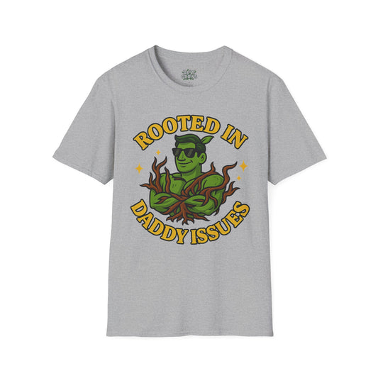 Softstyle Graphic T-Shirt | Rooted In Daddy Issues T-Shirt | Men's T-Shirt Plant Lover