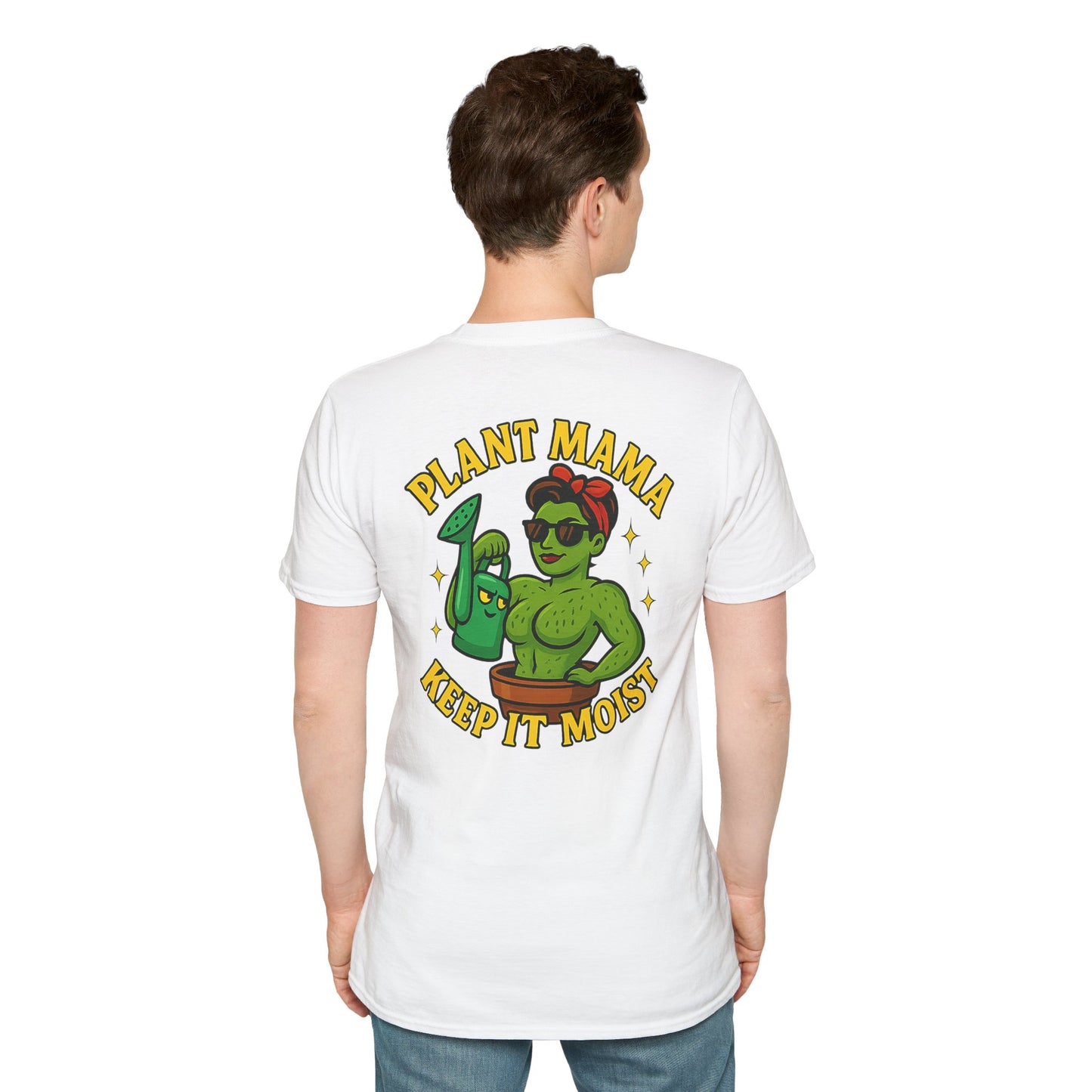 Plant Mama Keep It Moist T-Shirt | Plant Lover Graphic Tee | Women's T-Shirt Plant Lover Funny 2 Sided