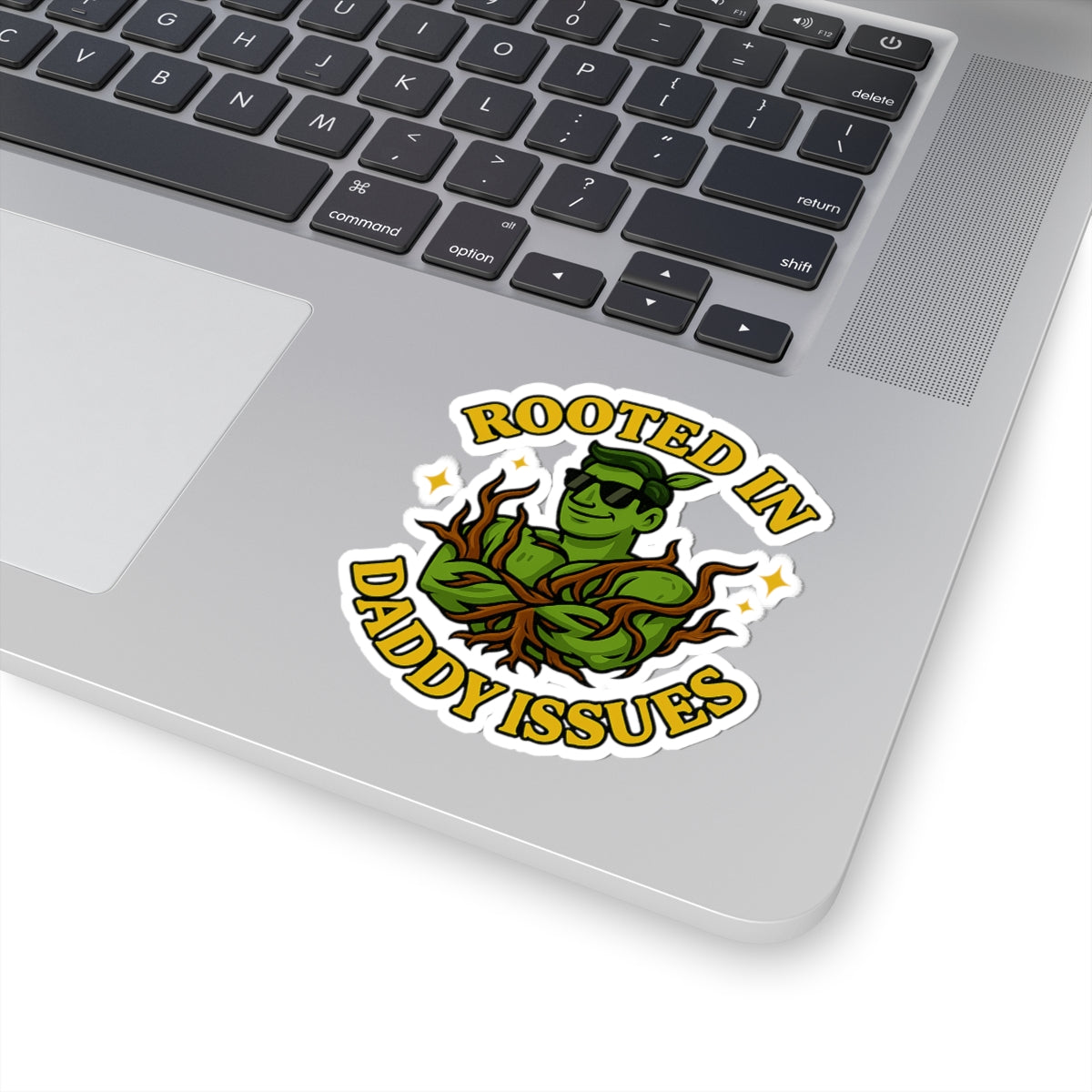 Rooted in Daddy Issues sticker | Plant Man, Vine Illustration | Funny Sticker for Plant Lovers