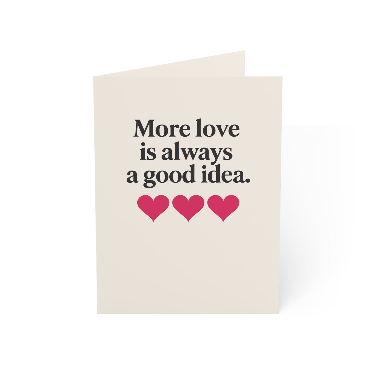 More love is always a good idea Greeting Card | Heart Motif | Throuple Valentine's Day Card