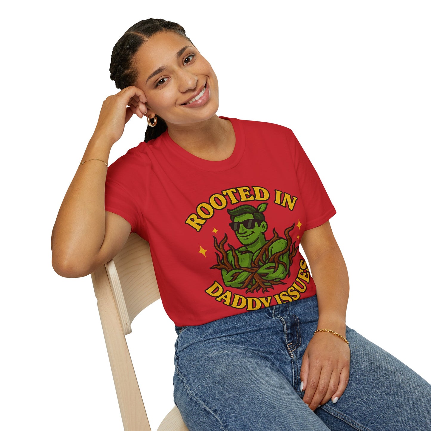 Softstyle Graphic T-Shirt | Rooted In Daddy Issues T-Shirt | Men's T-Shirt Plant Lover