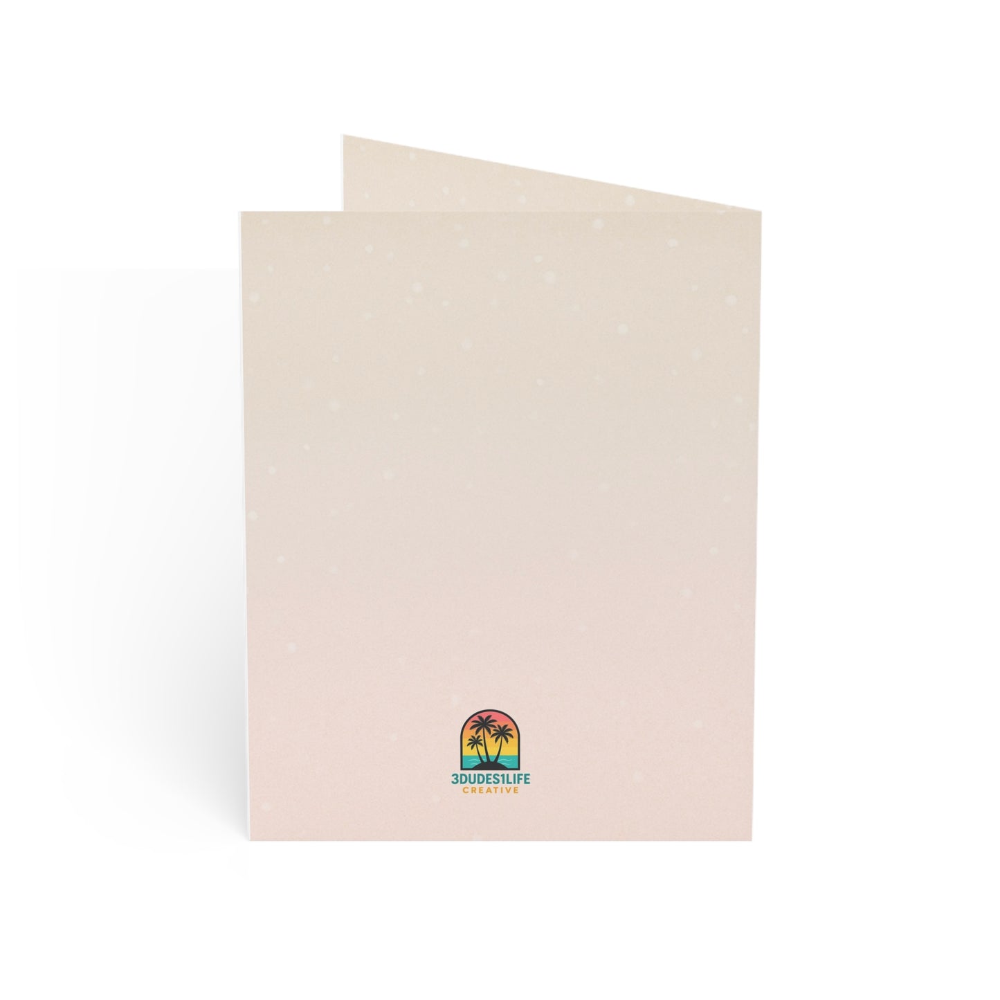 Three's A Holiday Vibe Flamingos Greeting Card | Holiday Card Blank Inside | Throuple Holiday Card