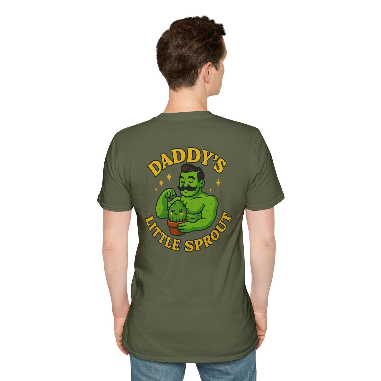 Daddy's Little Sprout T-Shirt | Plant Dad Graphic Tee | 2 Sided Men's T-Shirt Plant Lover