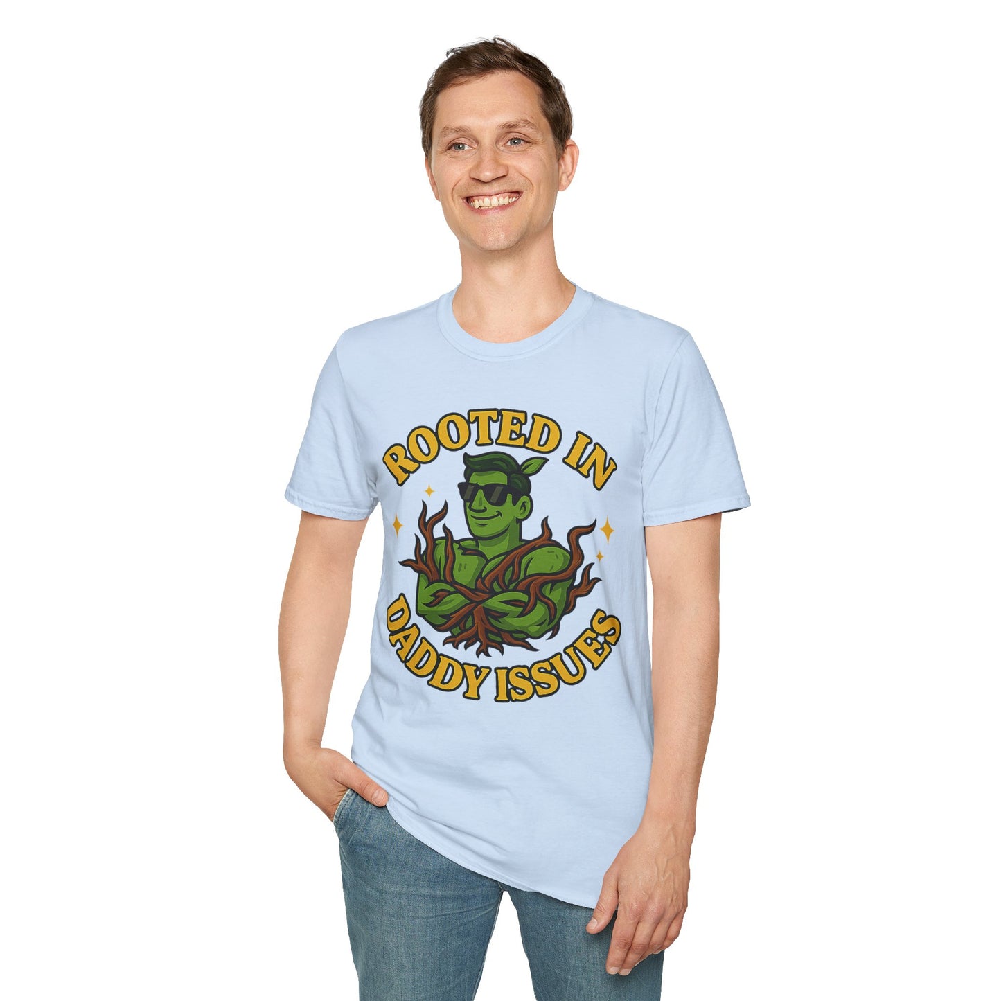 Softstyle Graphic T-Shirt | Rooted In Daddy Issues T-Shirt | Men's T-Shirt Plant Lover