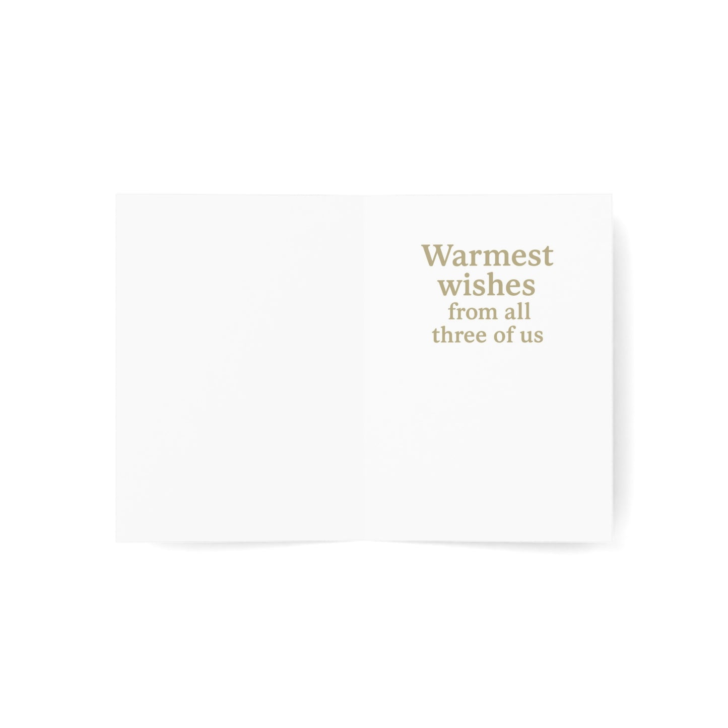 Happy Holidays Wreath Greeting Card | Holiday Cards | Happy Holidays Throuple Card