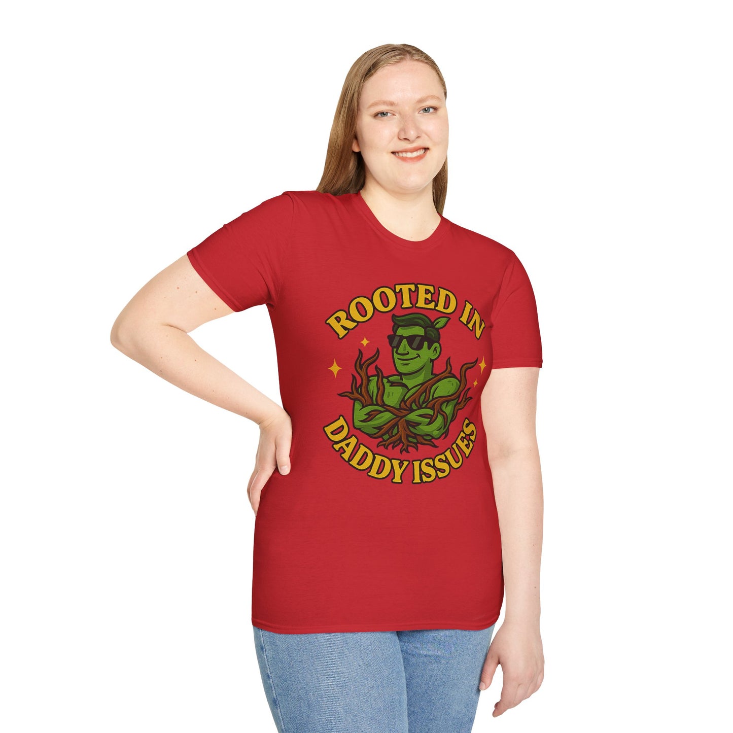 Softstyle Graphic T-Shirt | Rooted In Daddy Issues T-Shirt | Men's T-Shirt Plant Lover