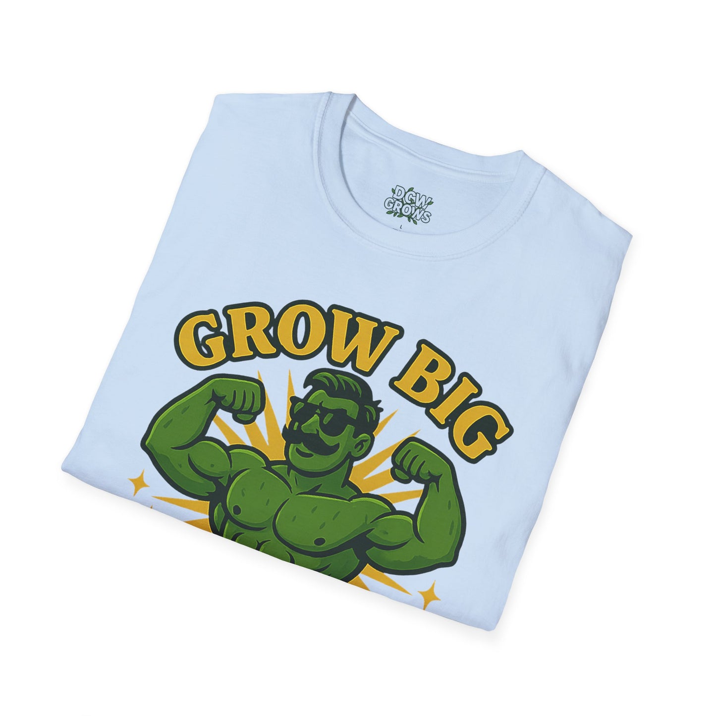 Grow Big or Go Home Plant Monster T-Shirt | Muscle Succulent Graphic Tee | Men's T-Shirt Plant Lover