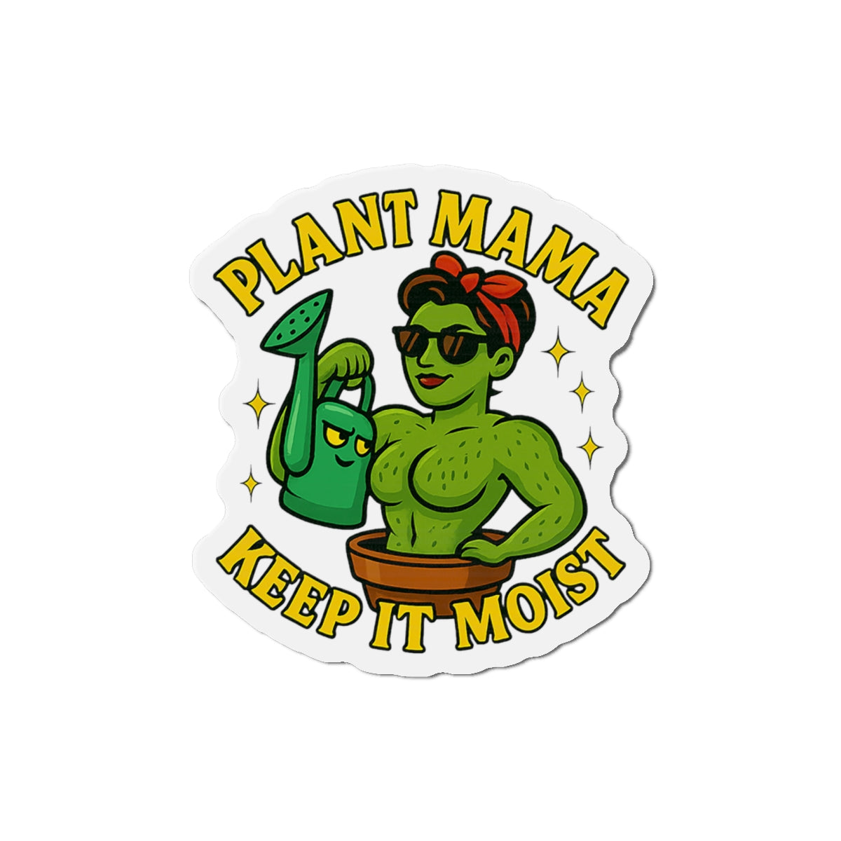Plant Mama Keep It Moist Die-Cut Magnet | Plant Lover Magnet | Funny Magnet for Plant Lovers