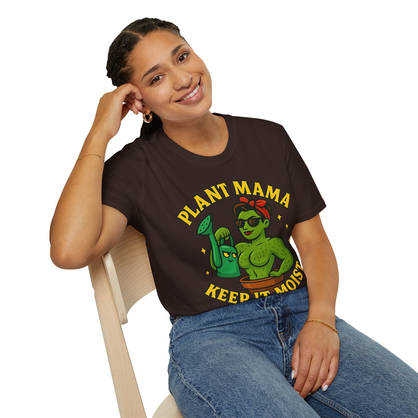 Plant Mama Keep It Moist T-Shirt | Plant Lover Graphic Tee | Women's Plant Lover T-Shirt