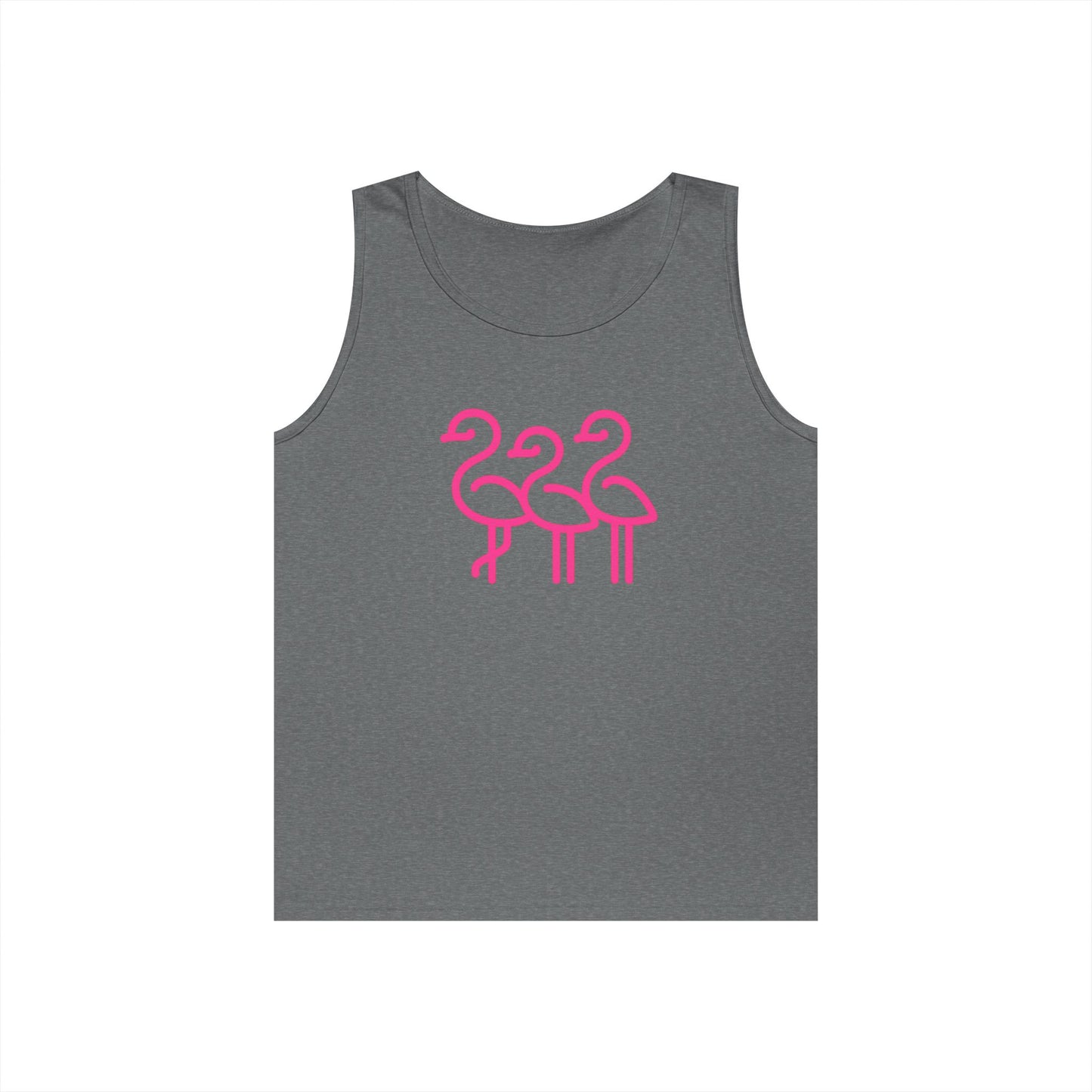 Pink Flamingo Trio Tank | Unisex Tank Top Summer | Throuple Life
