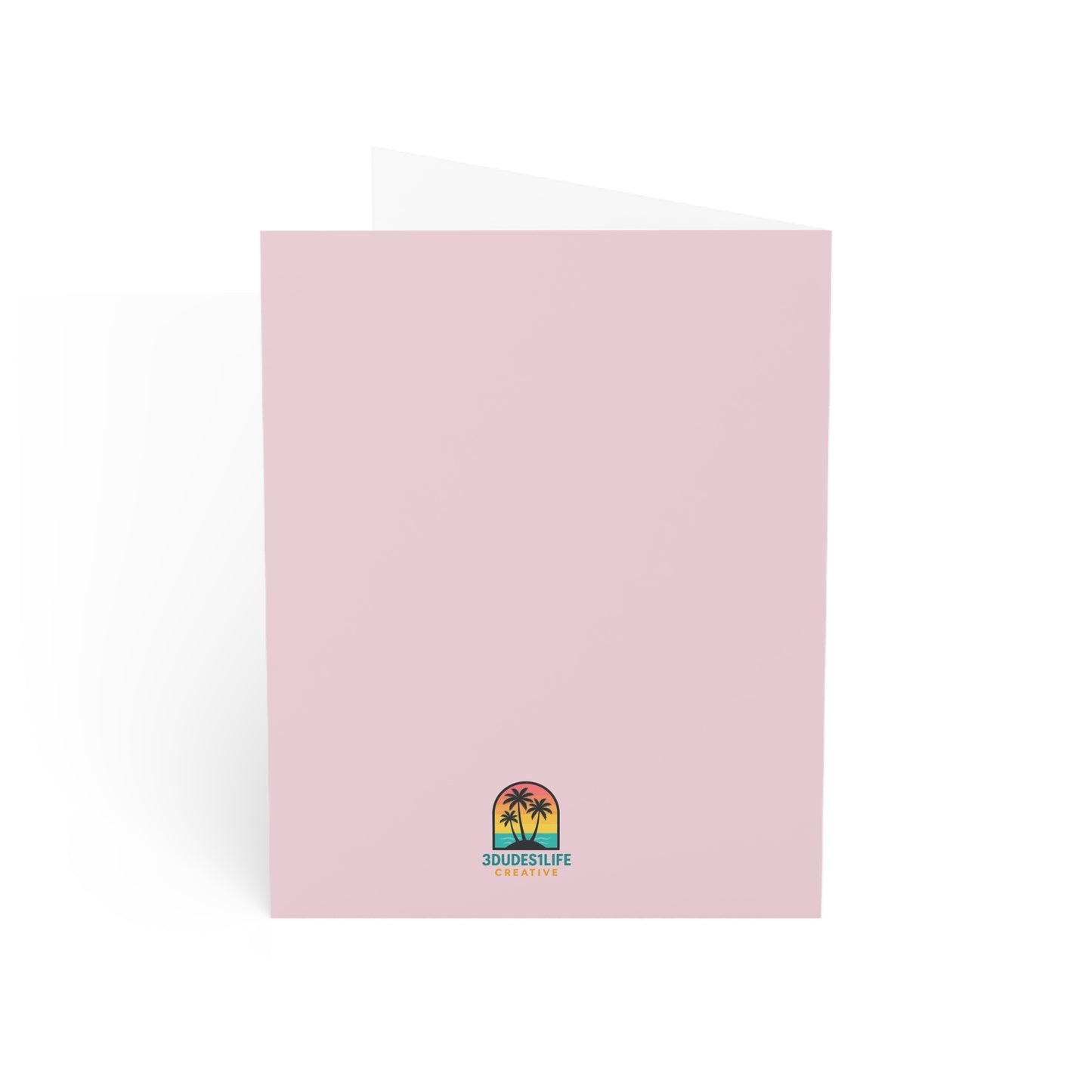 Triple the Love hearts Greeting Card | Pink Birthday Love Card | Throuple Celebration