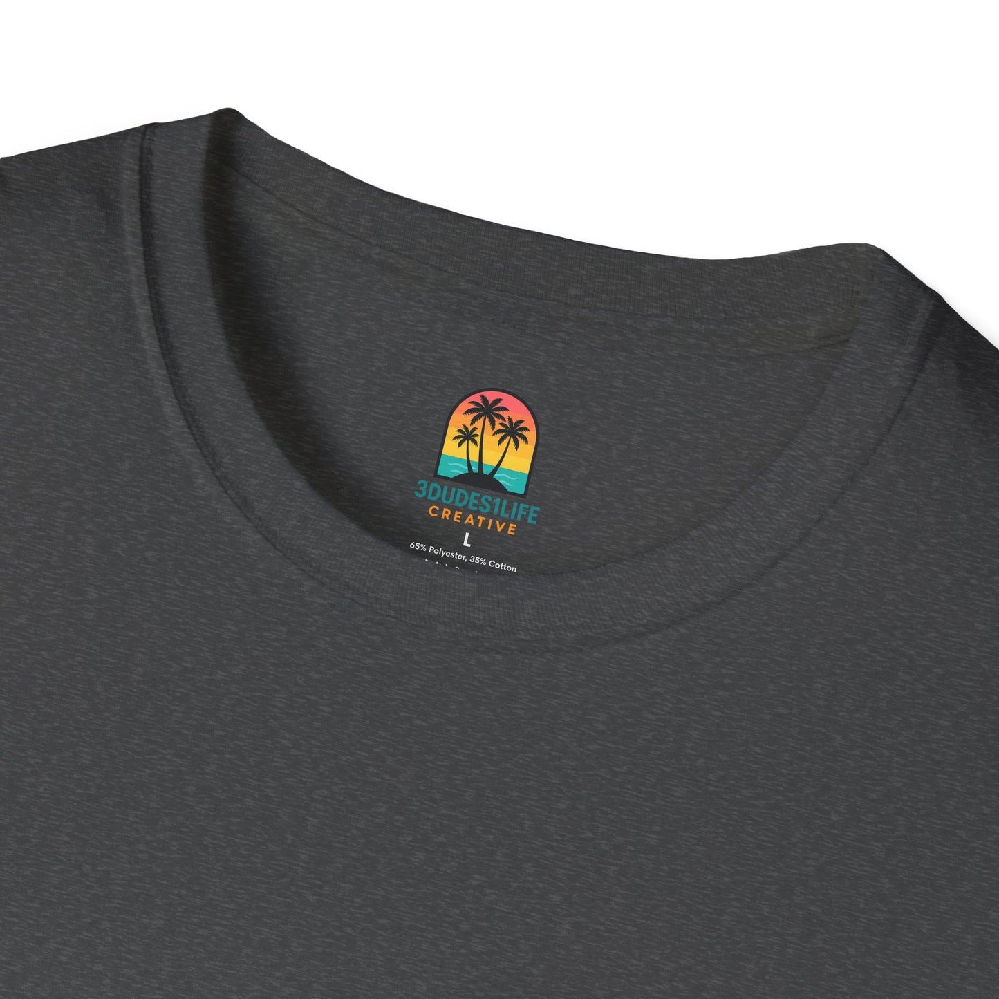 Sunset Palm Trees T-Shirt | Tropical Beach Retro Sunset Graphic | Throuple Shirt Merch Branded Flamingos