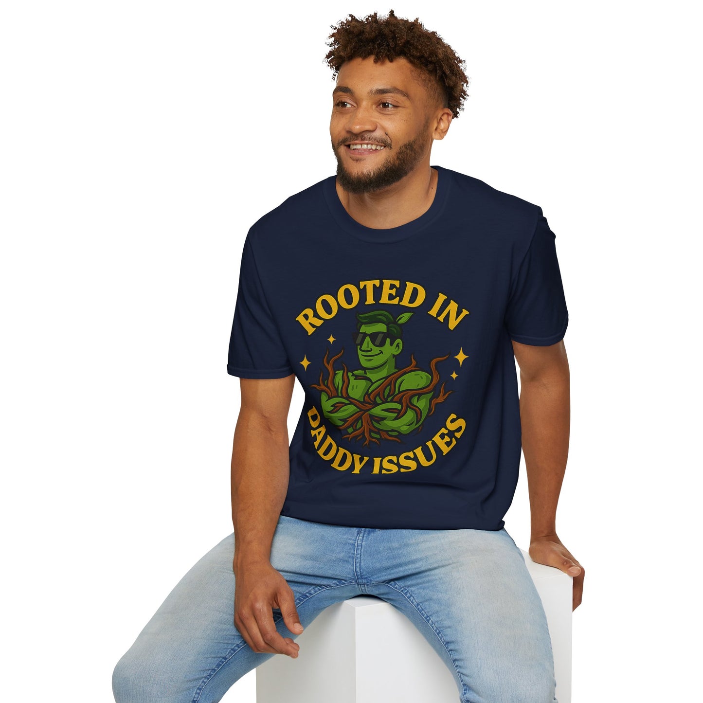 Softstyle Graphic T-Shirt | Rooted In Daddy Issues T-Shirt | Men's T-Shirt Plant Lover