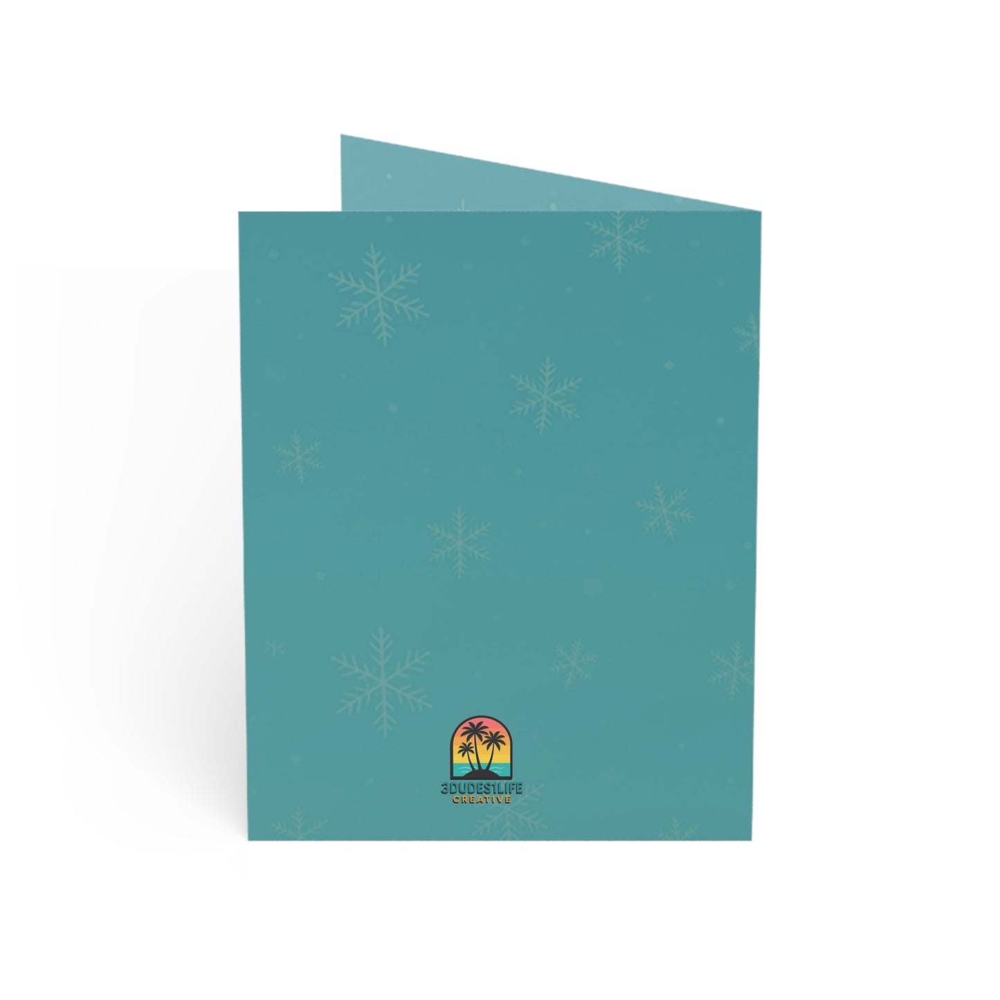 Season's Greetings Holiday Lights Greeting Card | Throuple Holiday Card | Trio Christmas Card