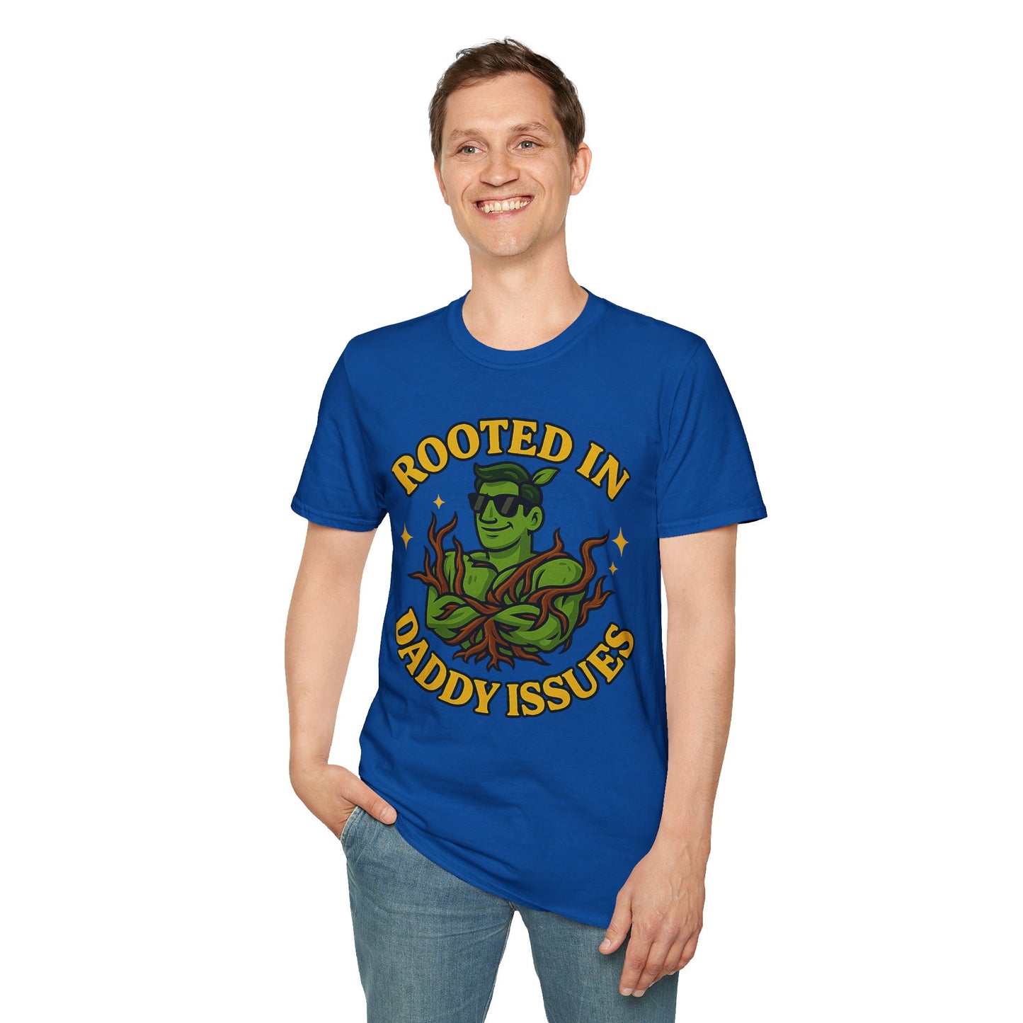 Softstyle Graphic T-Shirt | Rooted In Daddy Issues T-Shirt | Men's T-Shirt Plant Lover