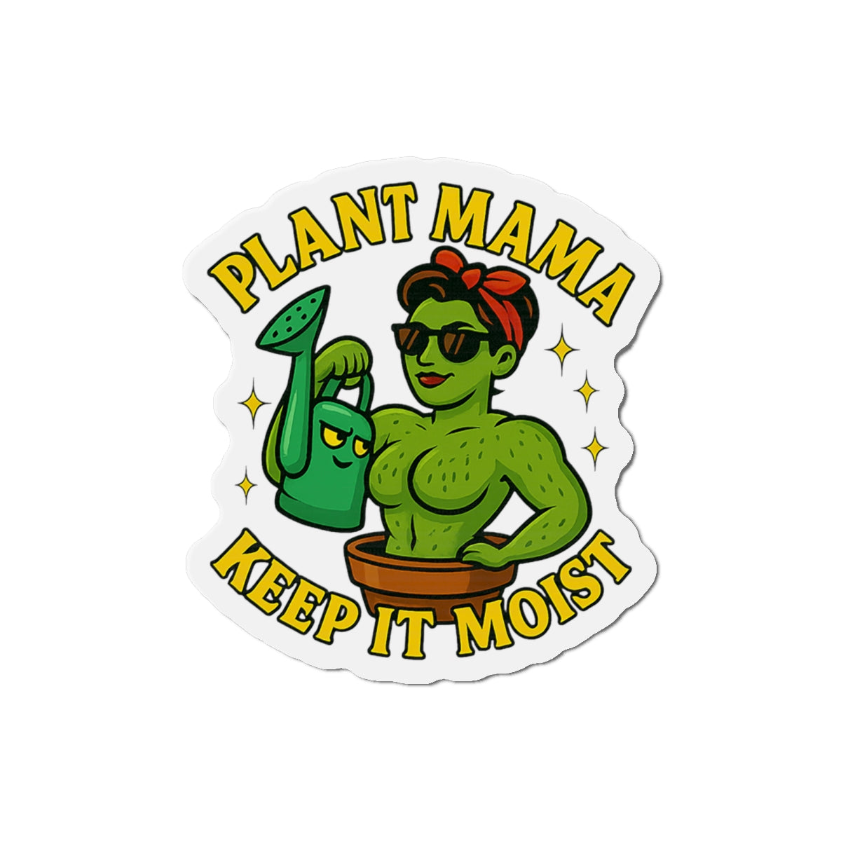 Plant Mama Keep It Moist Die-Cut Magnet | Plant Lover Magnet | Funny Magnet for Plant Lovers