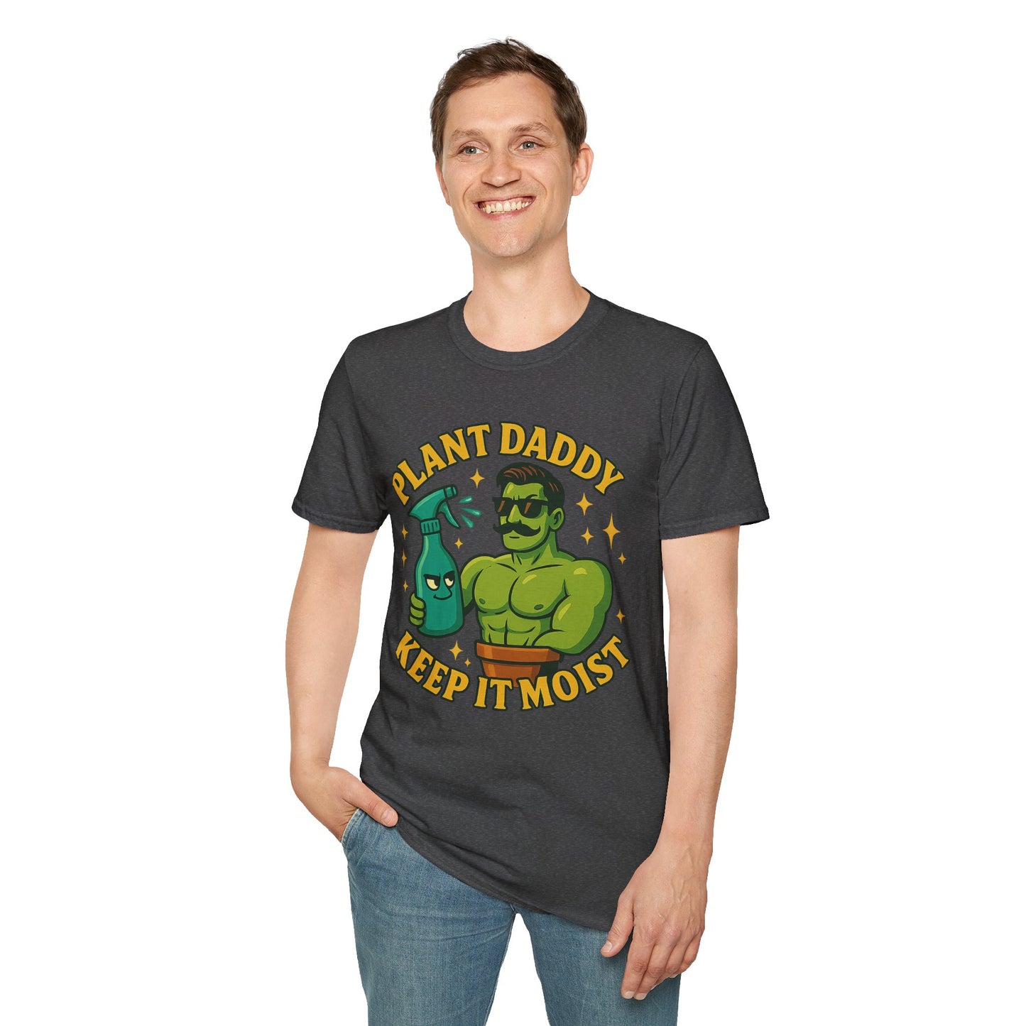Plant Daddy Keep It Moist T-Shirt | Plant Lover Graphic Tee | Men's T-Shirt Plant Lover