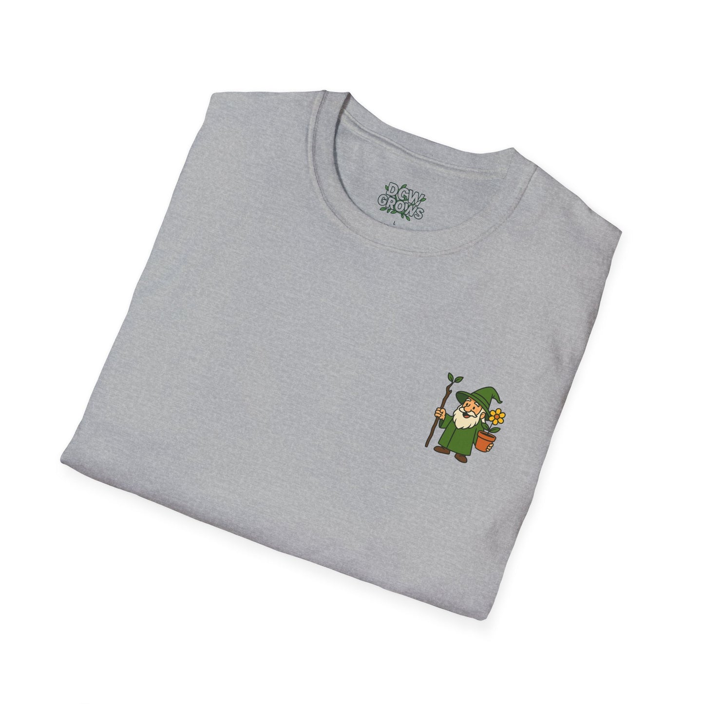 Gnome with Mushroom and Lantern T-Shirt | Cute Garden Gnome Tee | Men's T-Shirt Plant Lover Garden Wizard