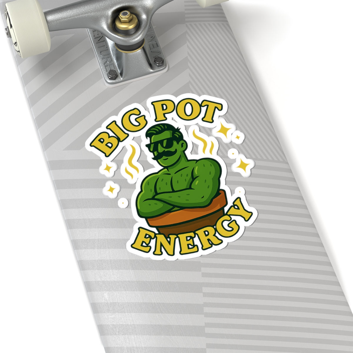 Big Pot Energy sticker | Plant Pot Character kiss-cut sticker | Funny Sticker for Plant Lovers