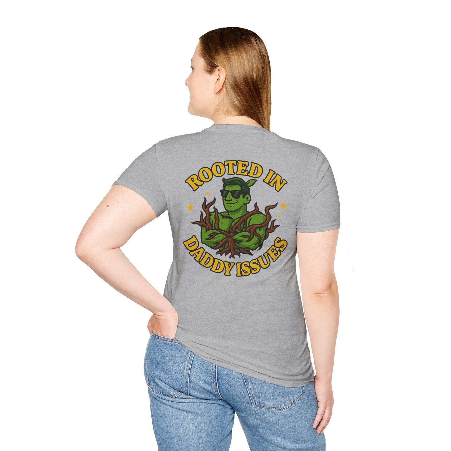 Rooted in Daddy Issues T-Shirt | Plant Monster Graphic Tee | Men's T-Shirt Plant Lover Funny 2 Sided