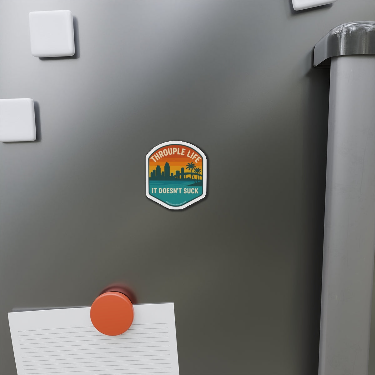 Throuple Life It Doesn't Suck Magnet | Queer Vinyl Sticker | San Diego Skyline | LGBTQ+ Pride | Funny Relationship Decal