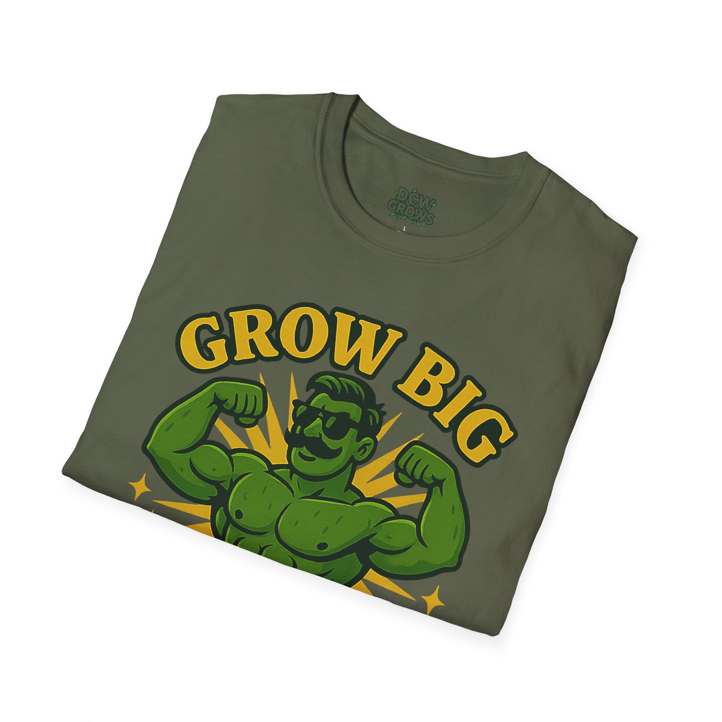 Grow Big or Go Home Plant Monster T-Shirt | Muscle Succulent Graphic Tee | Men's T-Shirt Plant Lover