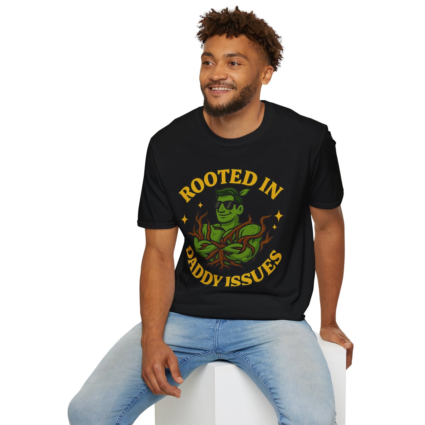 Softstyle Graphic T-Shirt | Rooted In Daddy Issues T-Shirt | Men's T-Shirt Plant Lover