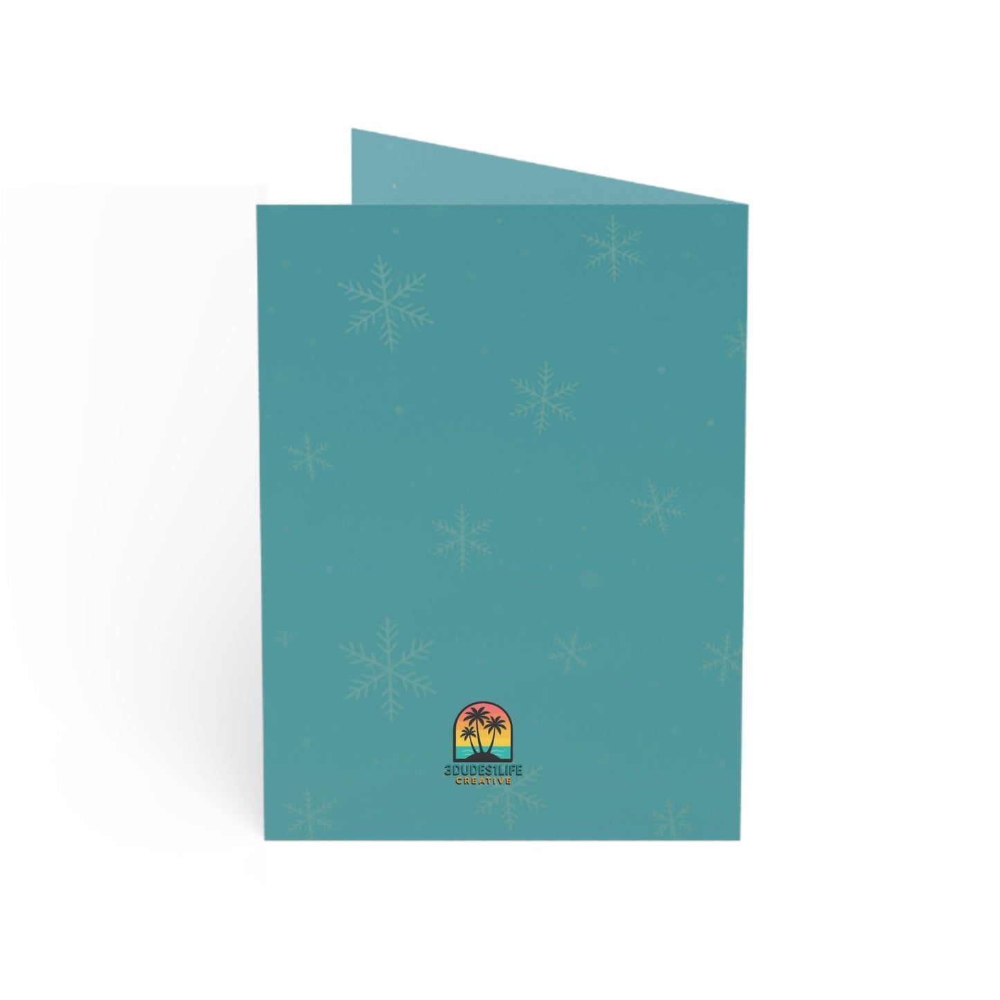 Season's Greetings Holiday Lights Greeting Card | Blank Inside Holiday Card | Throuple Christmas Card