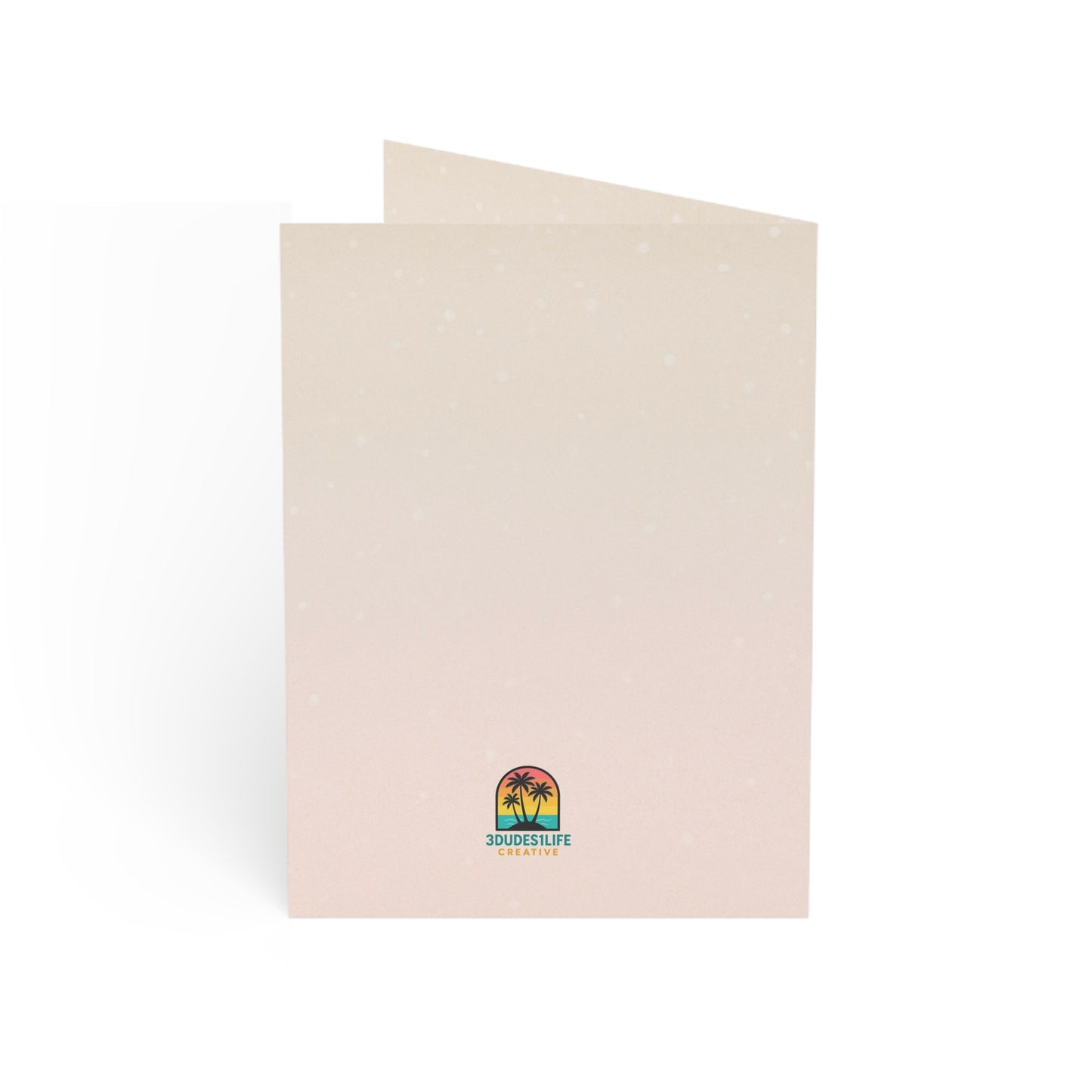 Three's A Holiday Vibe flamingo Christmas Greeting Card | Throuple Holiday Cards