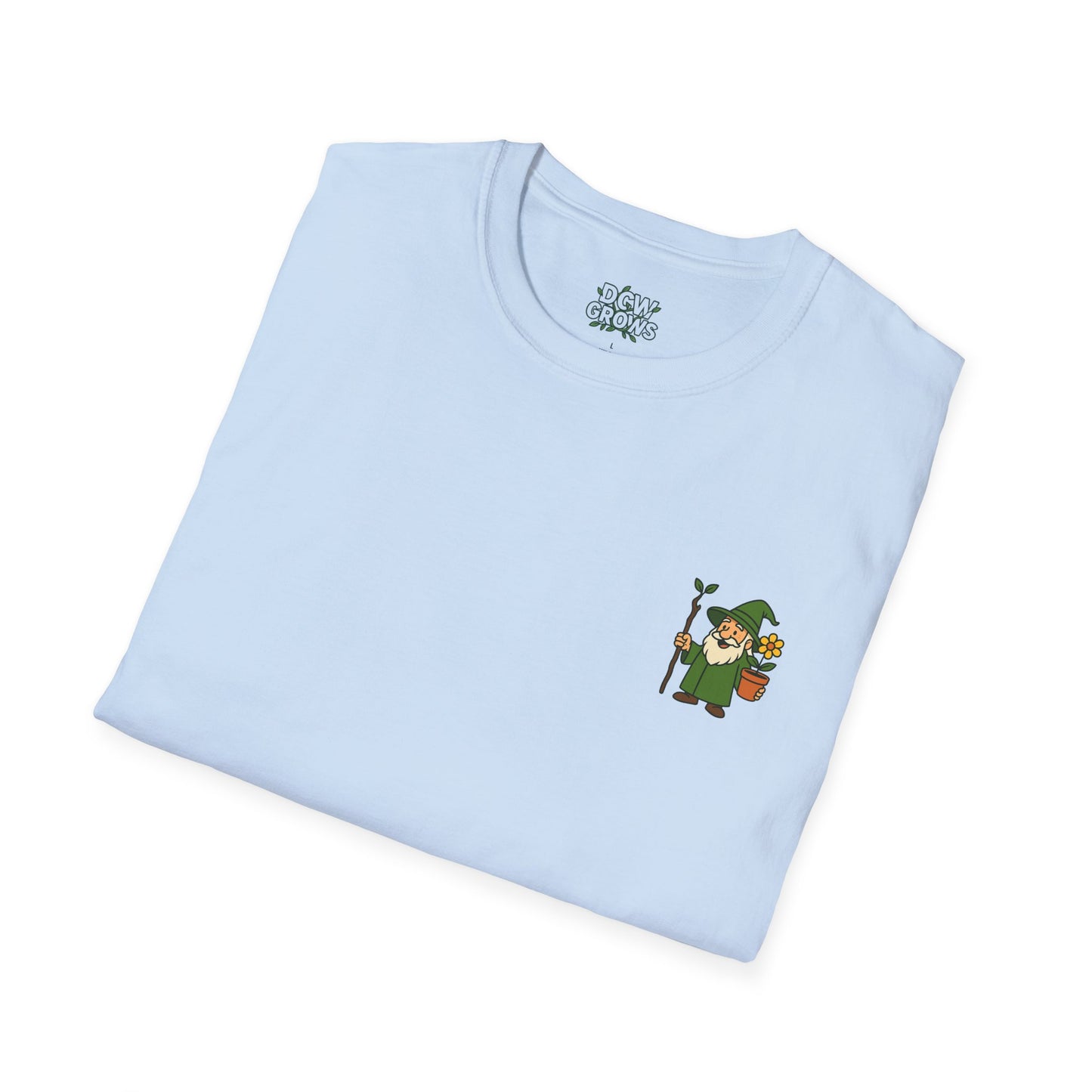 Gnome with Mushroom and Lantern T-Shirt | Cute Garden Gnome Tee | Men's T-Shirt Plant Lover Garden Wizard
