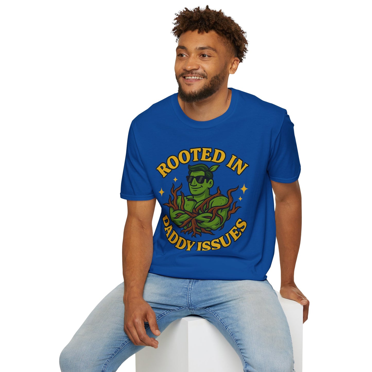 Softstyle Graphic T-Shirt | Rooted In Daddy Issues T-Shirt | Men's T-Shirt Plant Lover