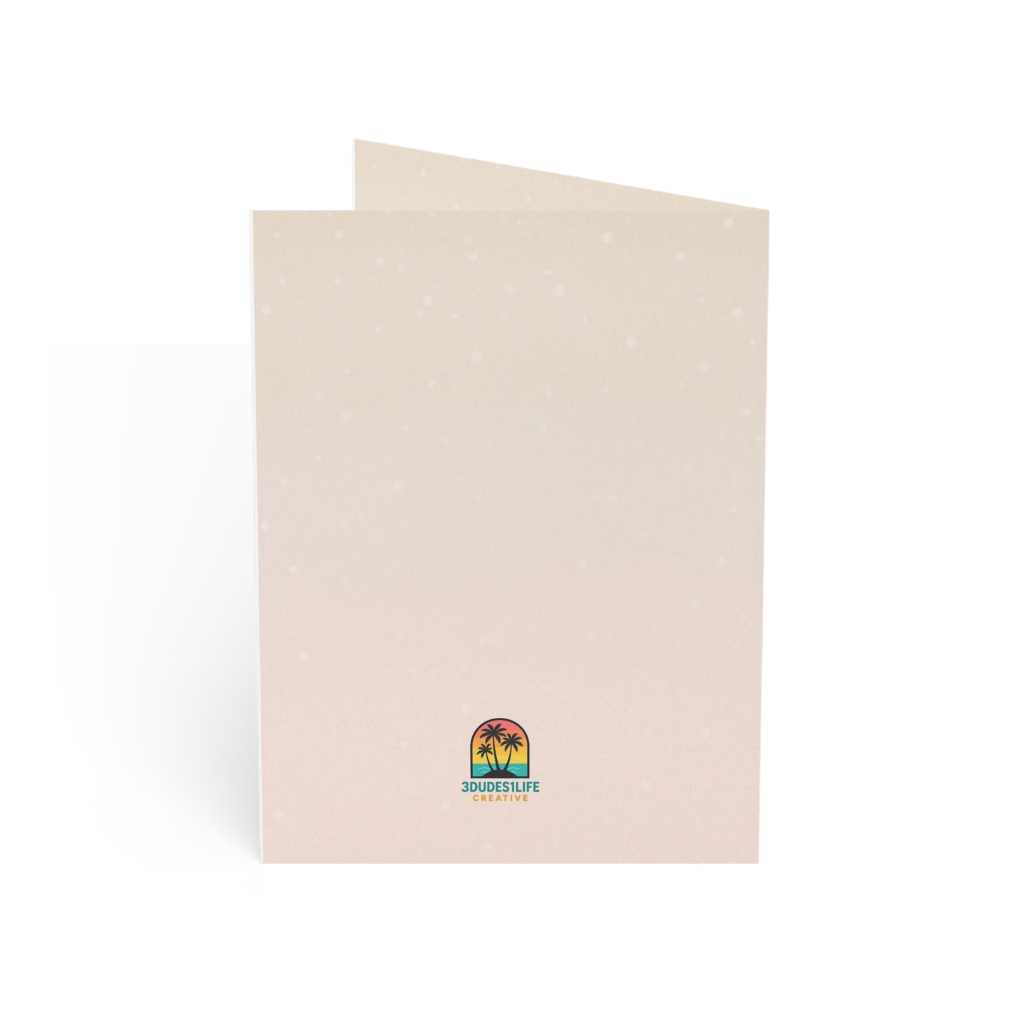 Three's A Holiday Vibe Flamingos Greeting Card | Holiday Card Blank Inside | Throuple Holiday Card