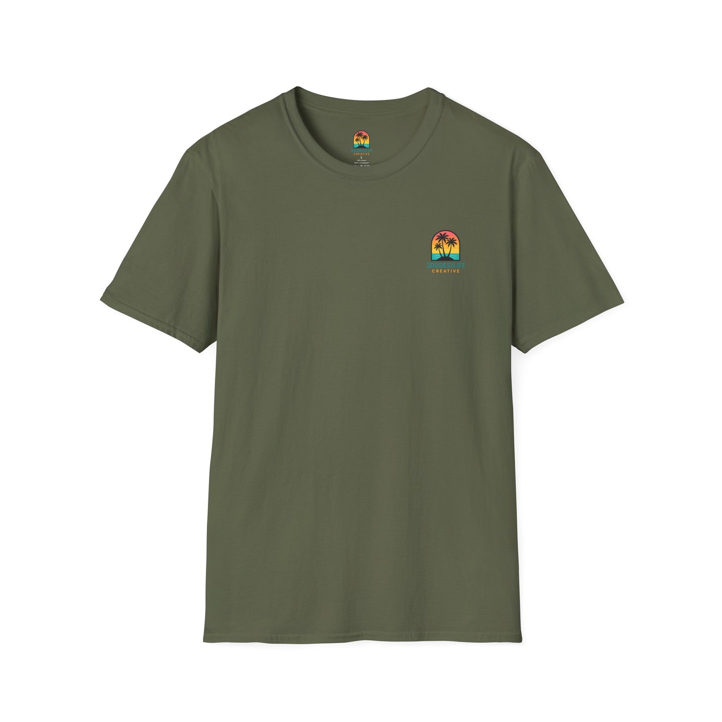 Sunset Palm Trees T-Shirt | Tropical Island Sunset Tee | Throuple Tee Shirt