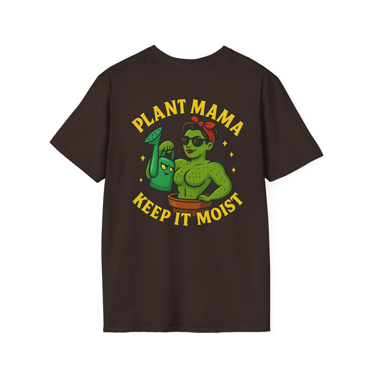 Plant Mama Keep It Moist T-Shirt | Plant Lover Graphic Tee | Women's T-Shirt Plant Lover Funny 2 Sided