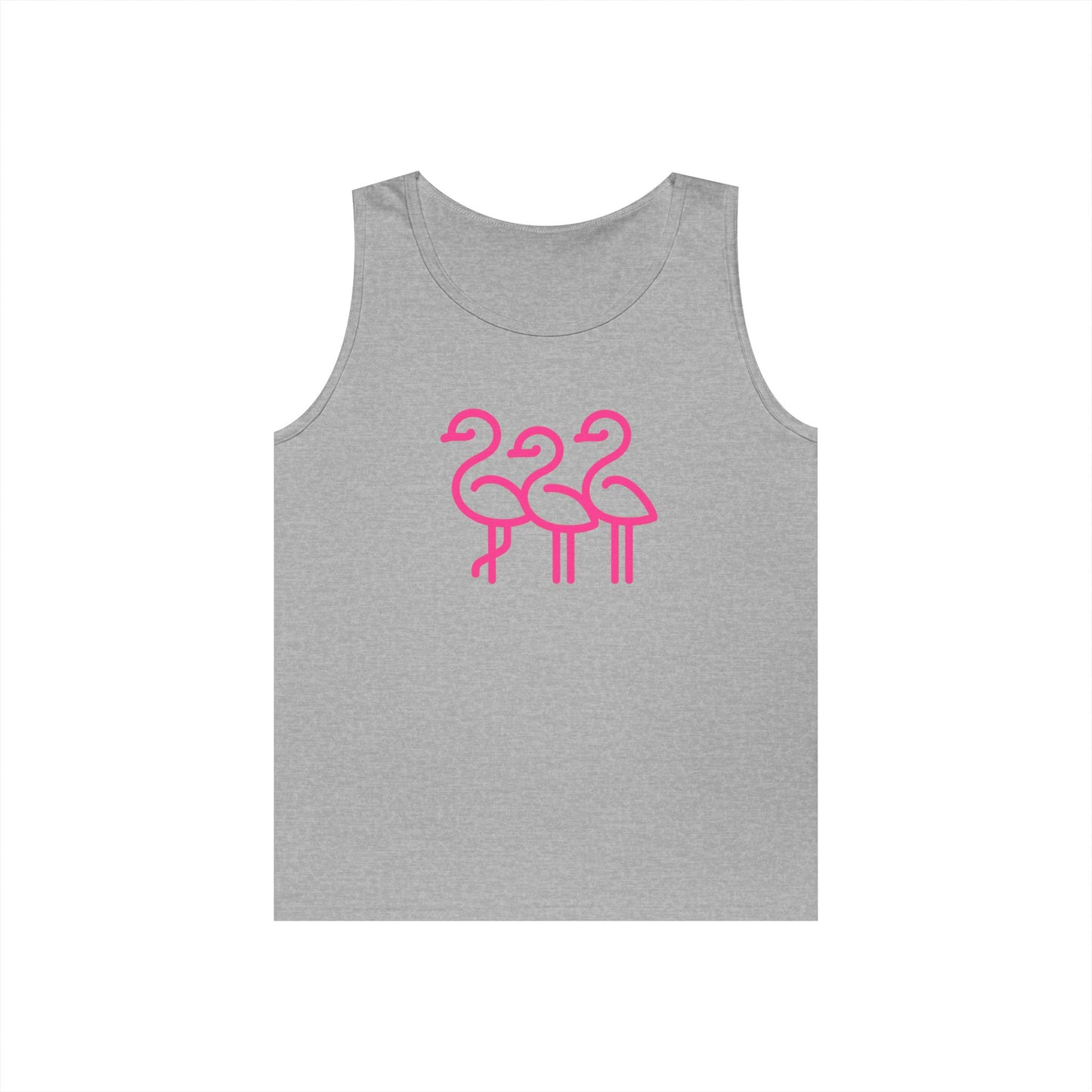 Pink Flamingo Trio Tank | Unisex Tank Top Summer | Throuple Life