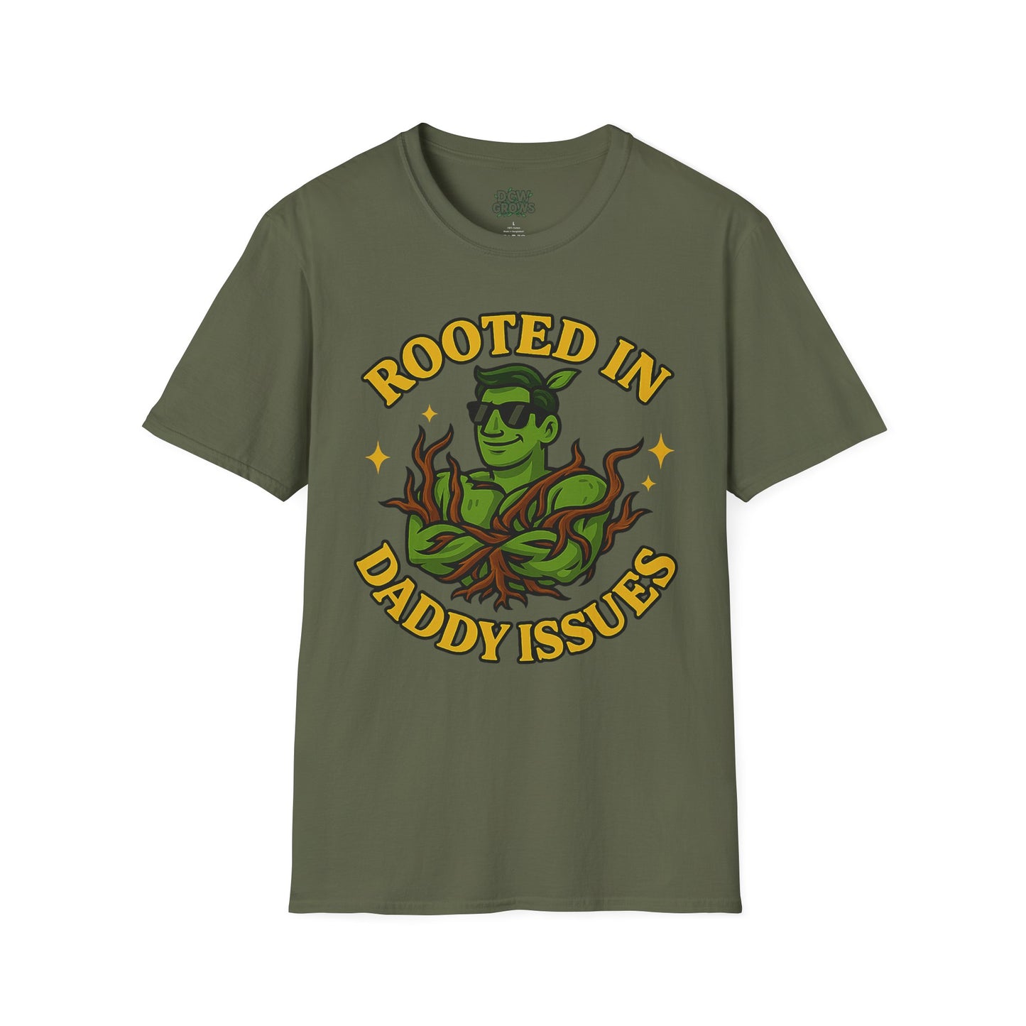 Softstyle Graphic T-Shirt | Rooted In Daddy Issues T-Shirt | Men's T-Shirt Plant Lover