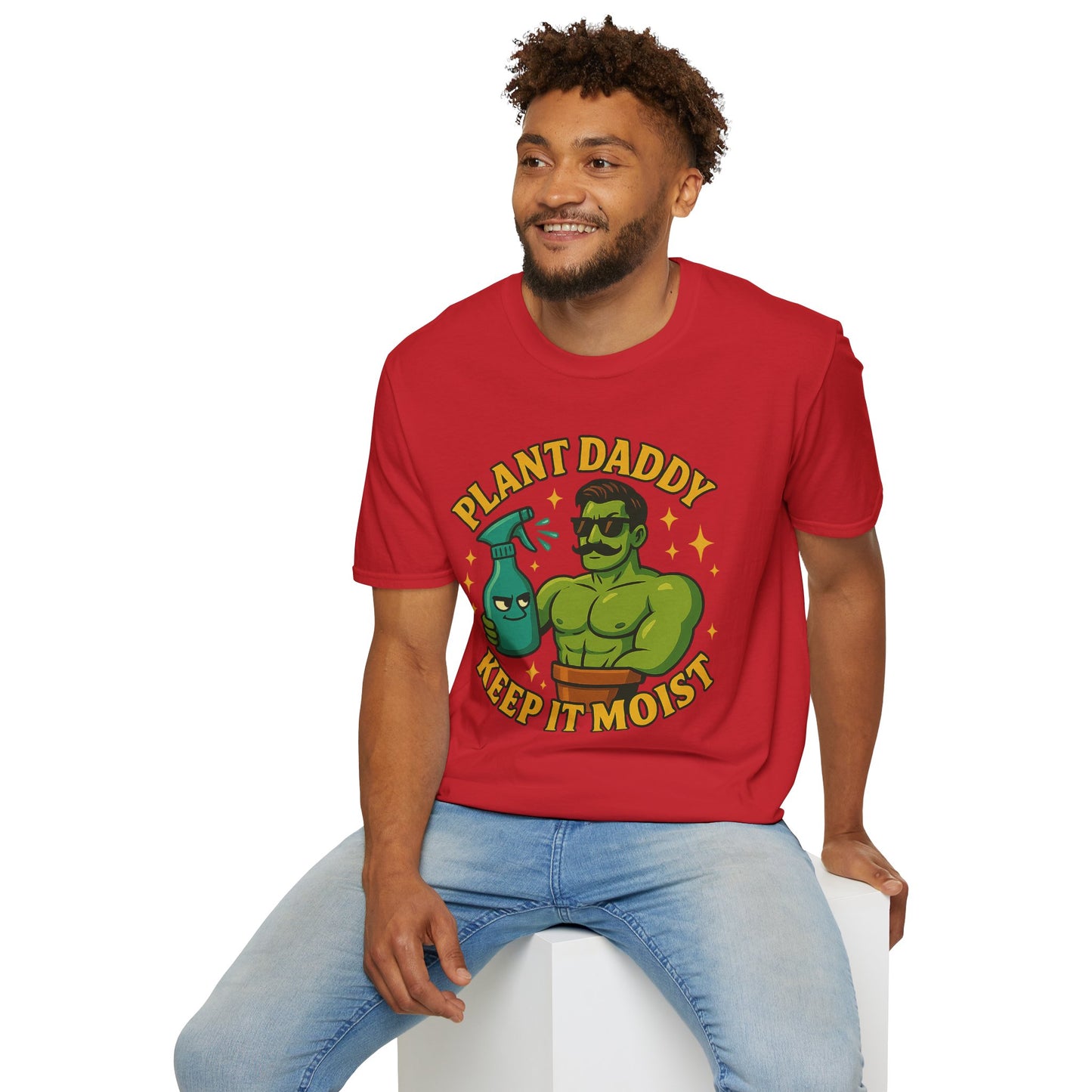 Plant Daddy Keep It Moist T-Shirt | Plant Lover Graphic Tee | Men's T-Shirt Plant Lover
