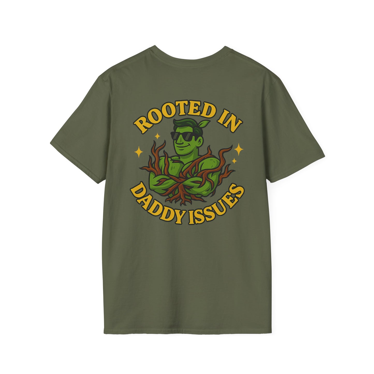 Rooted in Daddy Issues T-Shirt | Plant Monster Graphic Tee | Men's T-Shirt Plant Lover Funny 2 Sided