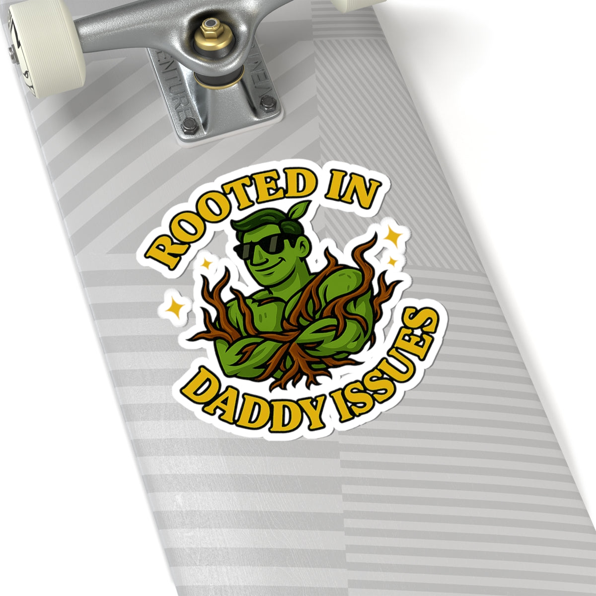 Rooted in Daddy Issues sticker | Plant Man, Vine Illustration | Funny Sticker for Plant Lovers