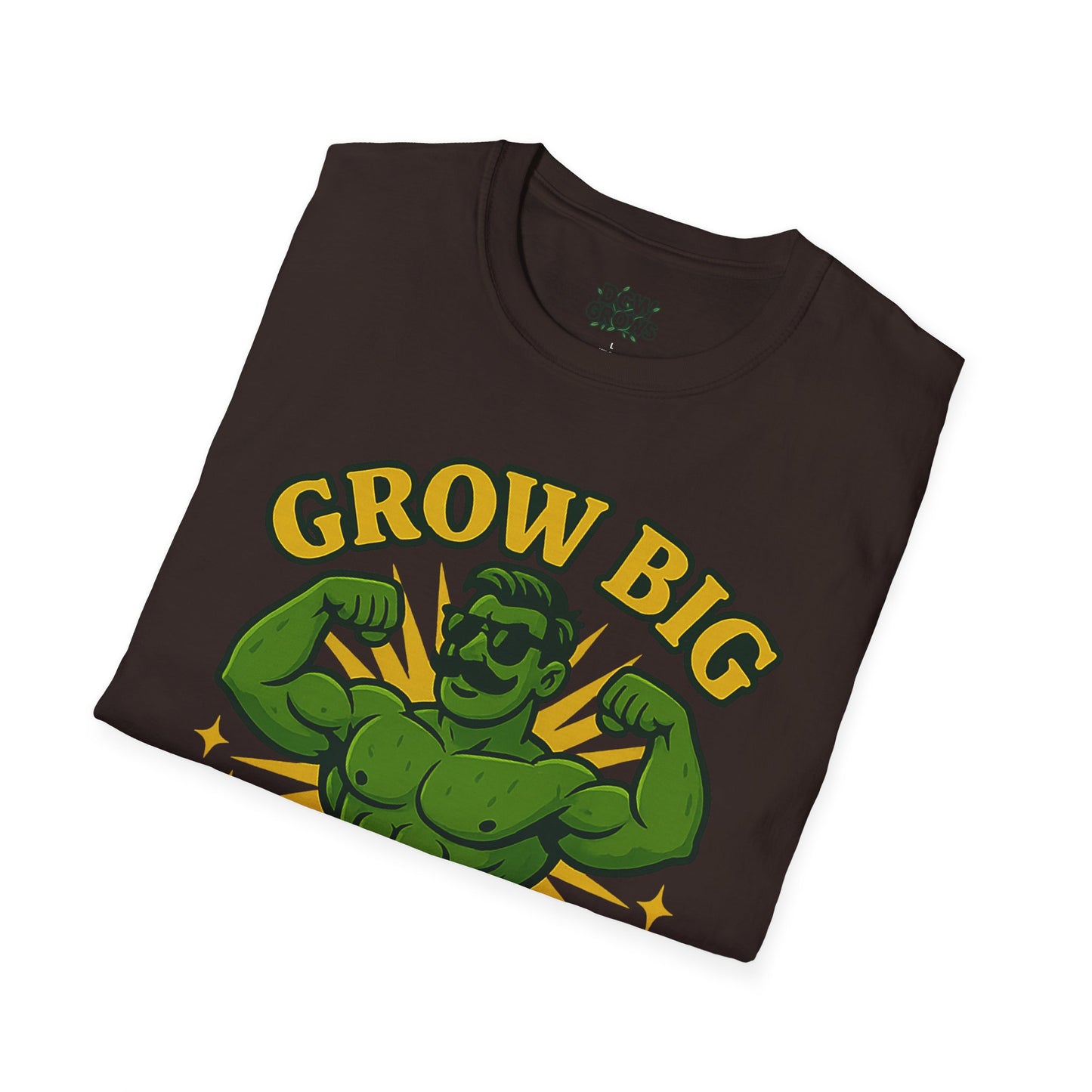 Grow Big or Go Home Plant Monster T-Shirt | Muscle Succulent Graphic Tee | Men's T-Shirt Plant Lover