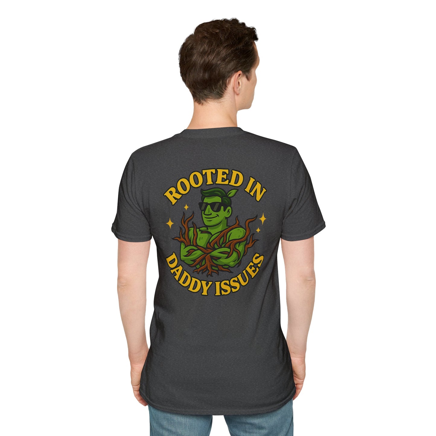Rooted in Daddy Issues T-Shirt | Plant Monster Graphic Tee | Men's T-Shirt Plant Lover Funny 2 Sided