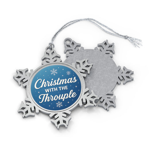 Christmas With The Throuple Ornament | Holiday Snowflake Keepsake, Polyamory Ornament, LGBTQ First Christmas Gift