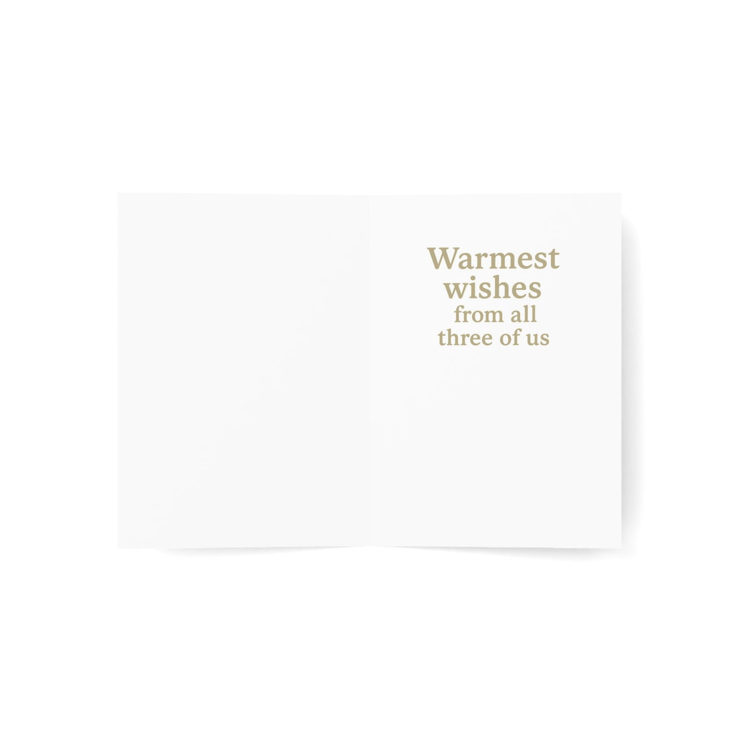 Happy Holidays Wreath Greeting Card | Holiday Cards | Happy Holidays Throuple Card