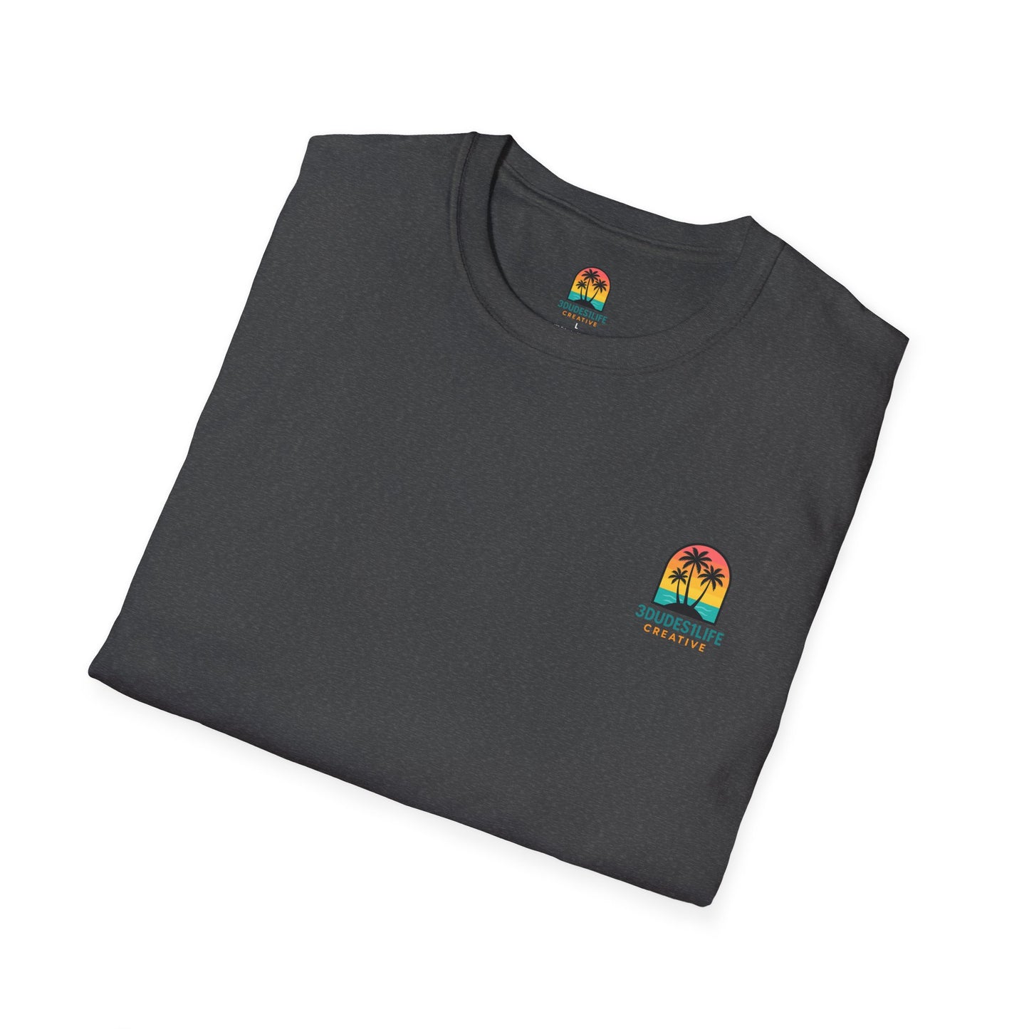 Sunset Palm Trees T-Shirt | Tropical Island Sunset Tee | Throuple Tee Shirt