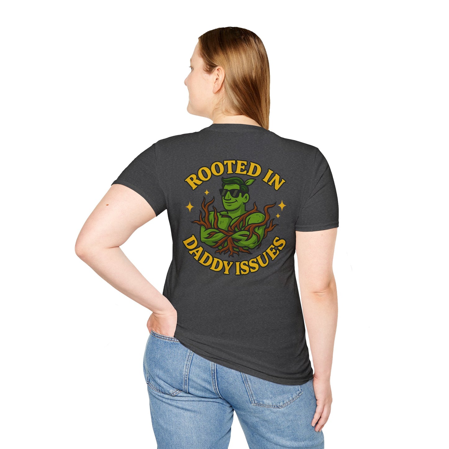 Rooted in Daddy Issues T-Shirt | Plant Monster Graphic Tee | Men's T-Shirt Plant Lover Funny 2 Sided